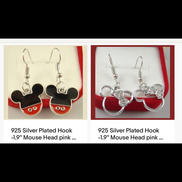New set silver plated Mickey Mouse earrings - Picture 7 of 7